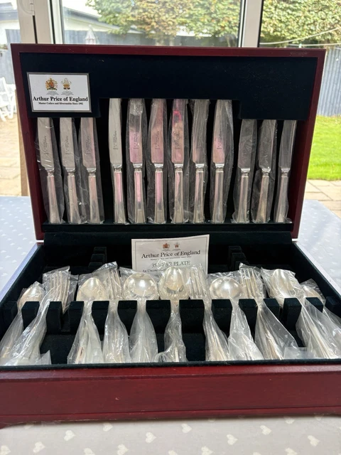 VINTAGE ARTHUR PRICE Sherwood Rose 24‑Piece Stainless Cutlery Set
