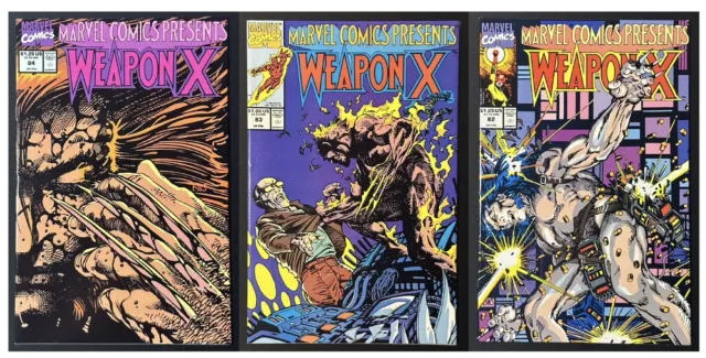 Marvel Comics Presents Lot #82 #83 #84 1991 Wolverine Weapon X Comic VF/NM 9.0