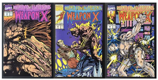 Marvel Comics Presents Lot #82 #83 #84 1991 Wolverine Weapon X Comic VF/NM 9.0
