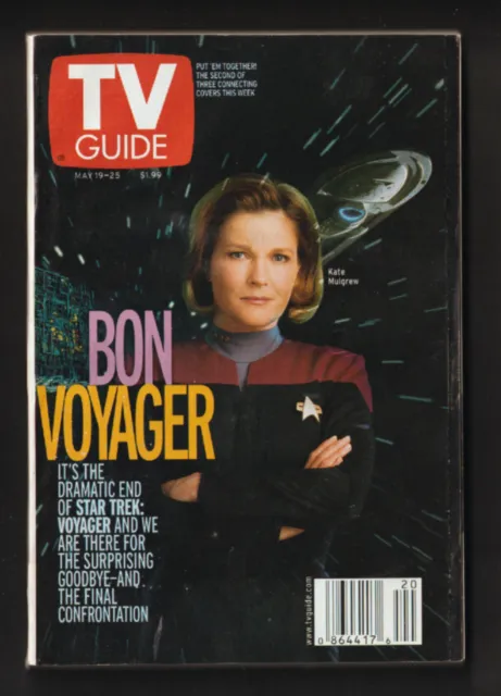 Magazine~ TV GUIDE ~May 19 2001 ~Kate Mulgrew of Star Trek Voyager ~Ads