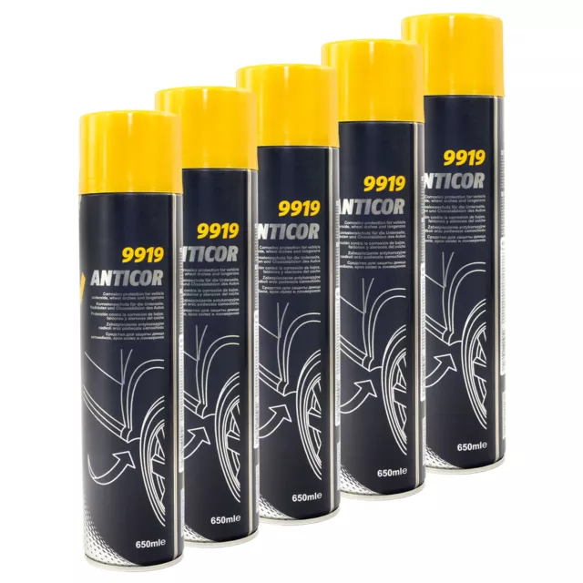 Protection Anti-encastrement Spray 5 X 650 ML Mannol 9919 Cavité Scellage