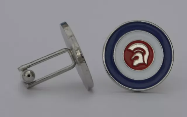 Trojan Target Mod Skinhead Ska Reggae Enamel Cufflinks