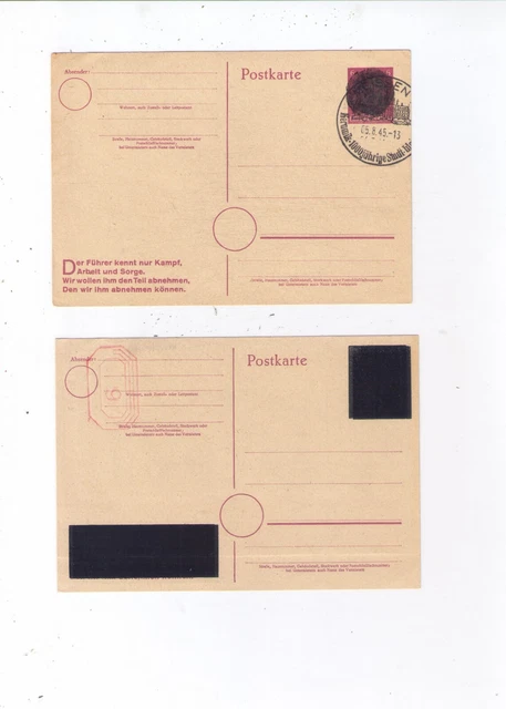Allied Occupation, 2 Whole Things (Blackening), No. P 314 II (SBZ), No. P B05