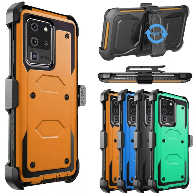 For Samsung Galaxy S20 Plus Ultra Shockproof Belt Clip Holster Stand Case Cover