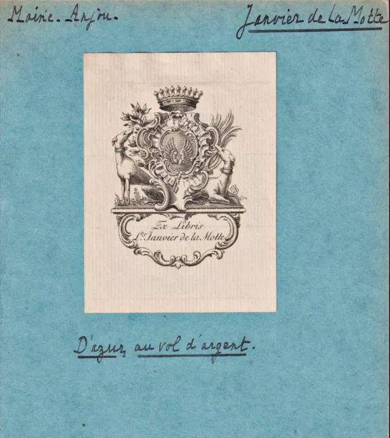 St. Janvier de la Motte Ex-Libris Wappen blason armorial bookplate Exlibris