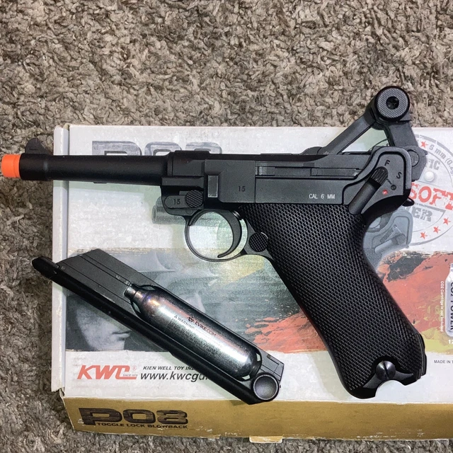 KWC WWII FULL Metal P08 Luger Co2 GBB Airsoft Pistol 6mm 189.99 PicClick