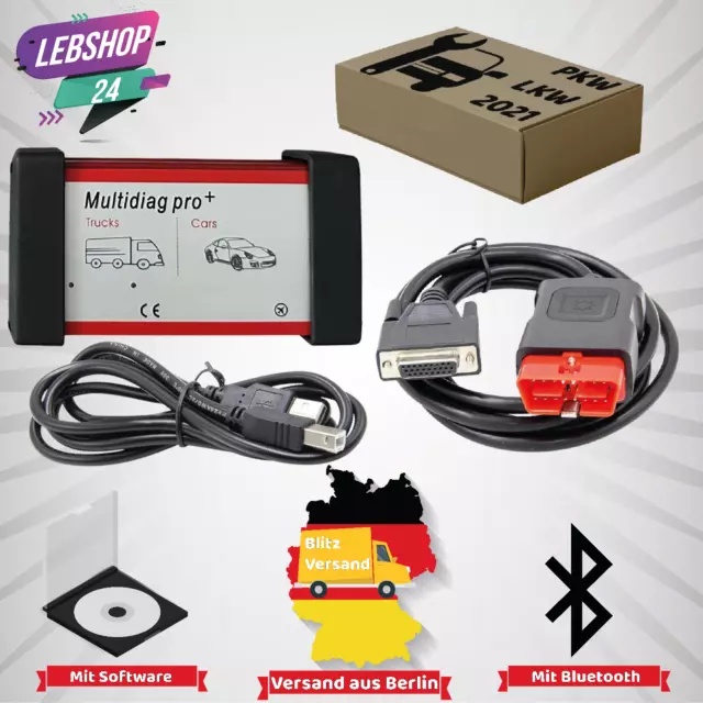 OBD Bluetooth Diagnosegrät 2021 PKW LKW Software alle Marken Top Deutsch