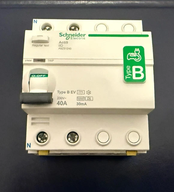 SCHNEIDER A9Z51240 ACTI9 40A RCD 4 Pole 30mA Type B EV £104.70 ...
