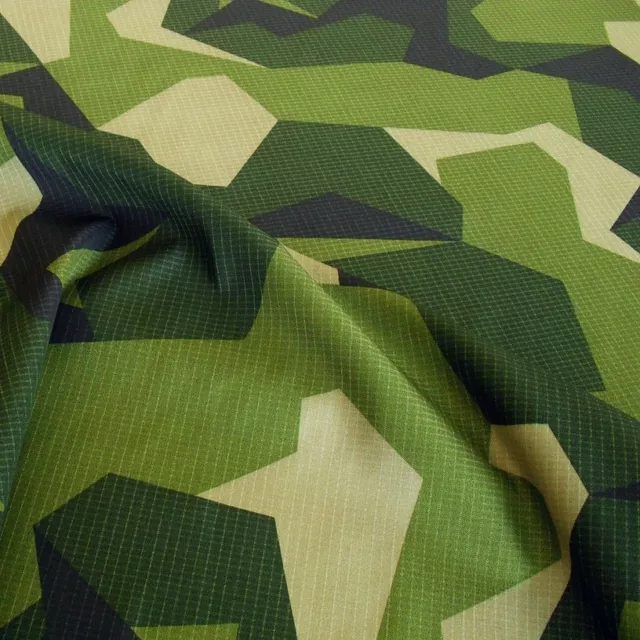 Schweden Camouflage Ripstop reißfester Baumwoll-Stoff FleckTarn  Segeltuch