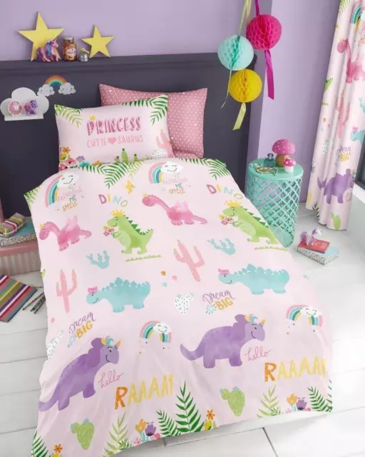 Cutie Saurus Duvet Cover Kids Princess Unicorn Bedding Or Sheet Set