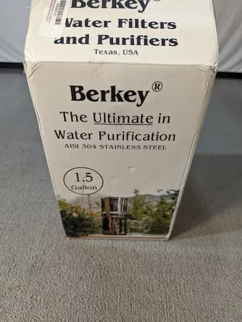 Travel Berkey Water Filter Purifier 1.5 gal Stainless Steel w/ 2 Filters