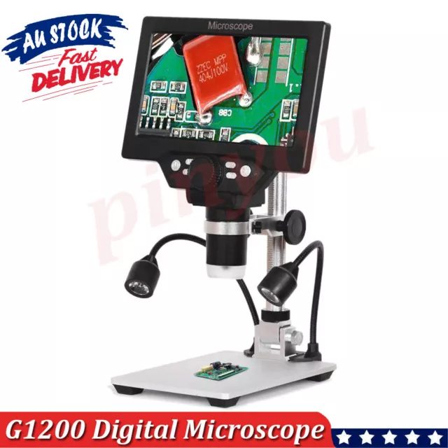 G1200 Digital Microscope 12MP 1200X 7 Inch Video Magnifier Camera Amplification