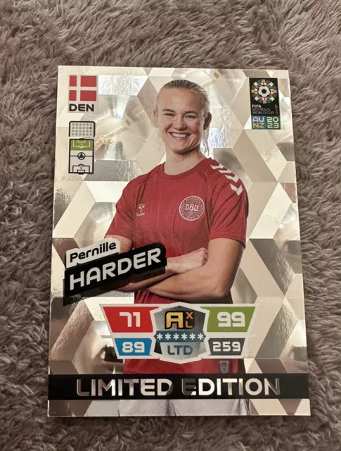 Panini Trading Card Adrenalyn Pernille Harder Women‘s World Cup Limited Edition