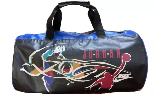 Vintage 90's Michael Air Jordan NBA Chicago Bulls Nike Duffel Bag Made In Korea