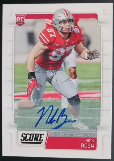 2019 Panini Score Rookie Nick Bosa RC SSP 1/1 On eBay 49ers & Buckeyes