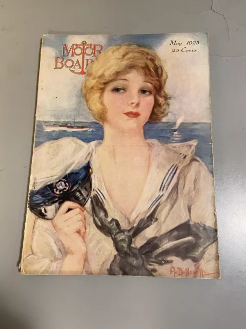 MOTOR BOATING Magazine May 1925 /Yacht Ships Boats Racing Sailing Vtg Ads