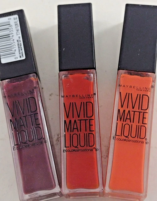 Lápiz labial mate NewYork Color Sensational Maybelline Vivid 3 piezas