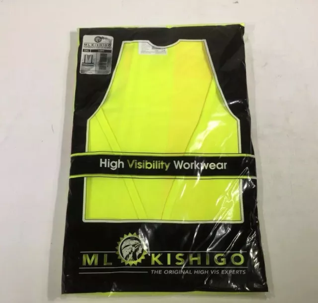 New ML Kishigo High VIS Safety Vest Class 2 1099 Yellow 5XL With 3 Pockets!