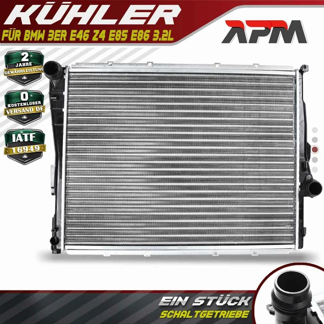 Grille Radiateur BMW E46 Noir Brillant - Double Pont Sport, Compatible 3er E46 M3 4D