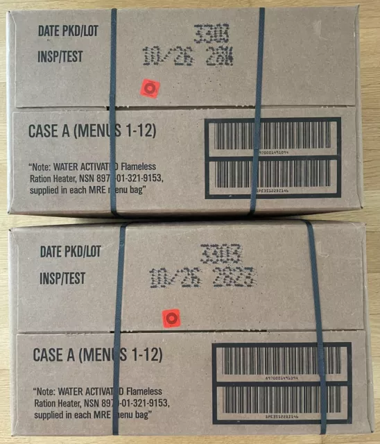 US MRE Meal, EPA, Ready-to-eat, Insp.Test 10/2026, Case A (Menue 1-12)