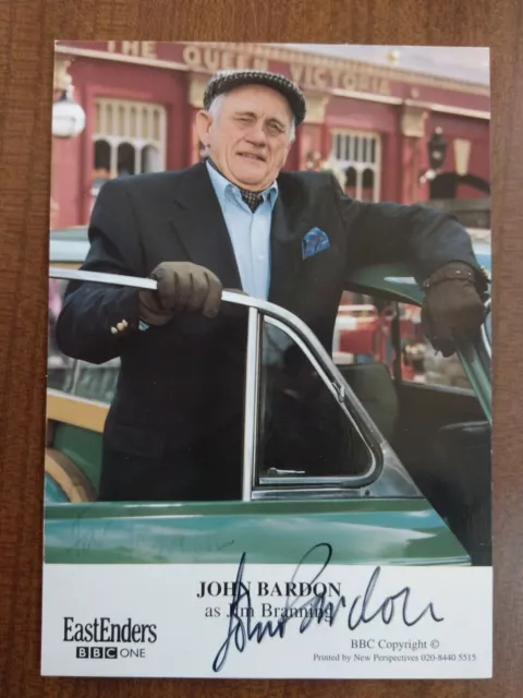 JOHN BARDON *Jim Branning* EASTENDERS HAND SIGNED AUTOGRAPH FAN CAST PHOTO CARD