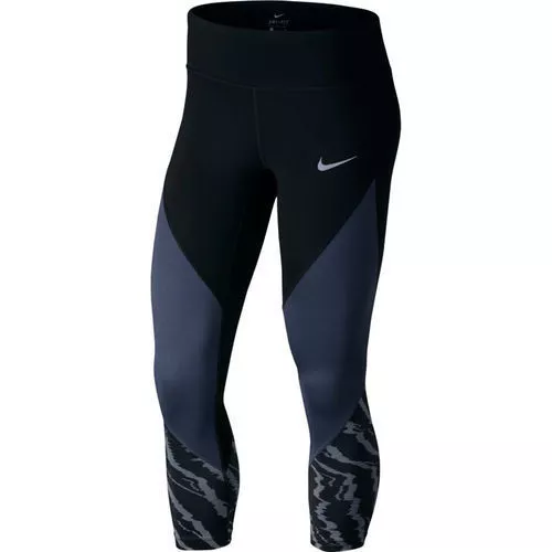 NEW Nike Women's Fast Cropped Mesh Running Leggings - CZ9238-084 - Grey -  Medium