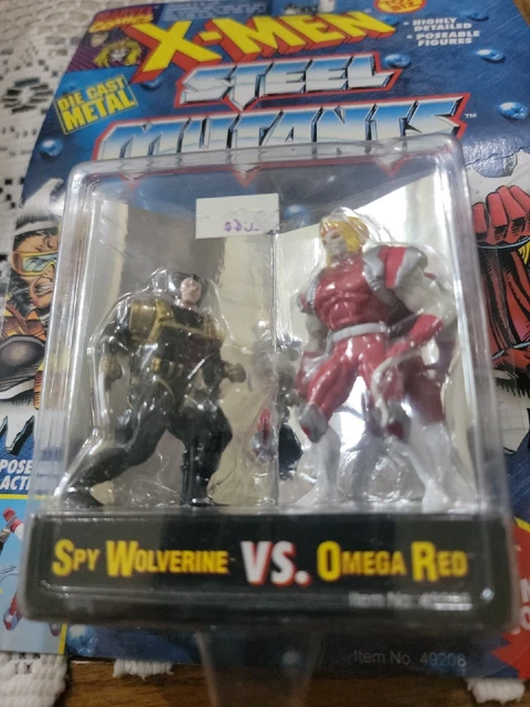 Marvel X-Men Steel Mutants Spy Wolverine vs. Omega Red Die Cast - 1994 Toy Biz 2