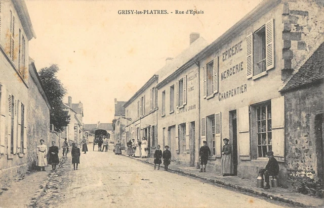 Cpa 95 Grisy Les Platres Rue D'epiais