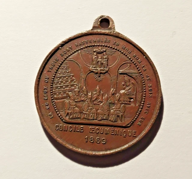 Médaille Pape Pie IX 1878 - Cuivre, 34.49g, 43mm, Fidei Regula Eccles Fundamentum