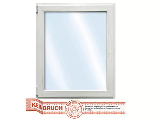 Kunststofffenster 1-flg. RC2 VSG ARON Basic weiß 650x950 mm DIN Links