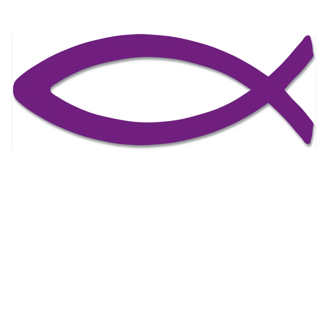 Hellweg Druckerei Auto Aufkleber Kirche Church Fische Symbol Jesus Gott