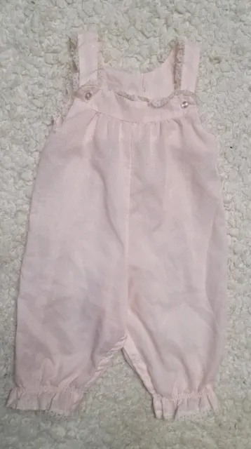 Vintage Girls Romper  White Pink Dots 18 Months