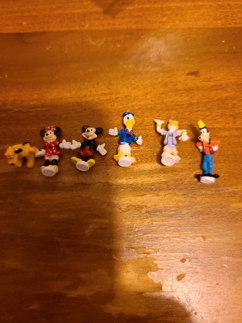 6 Vintage Lot Polly Pocket Disney Figures Mickey Mouse Minnie Daisy Pluto  Goofy