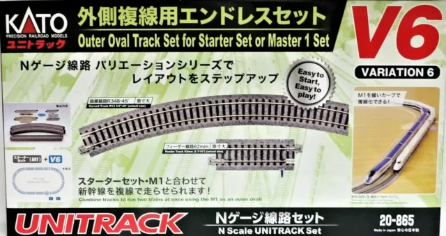 KATO N Scale ~ New 2024 ~ V6 Outside Loop Track Set ~ 20-865