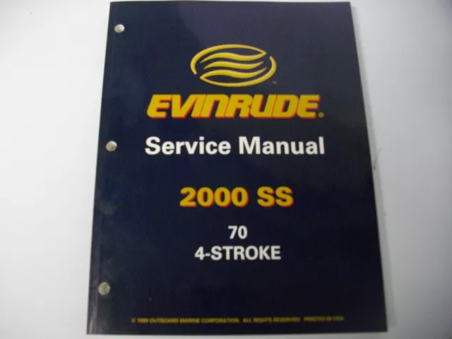 2000 OMC SS Johnson Evinrude factory service manual 787062 70 hp 4 stroke