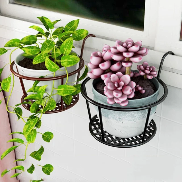 Fer à repasser Balcon Pot à fleurs suspendu, Garde-corps Pot de planteur, 11