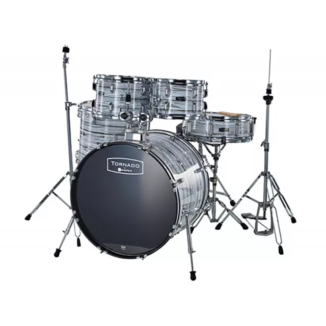 Mapex TND5044TCFI - Batterie Tornado FUSION 20, 5 fûts, avec accessoires, Wood