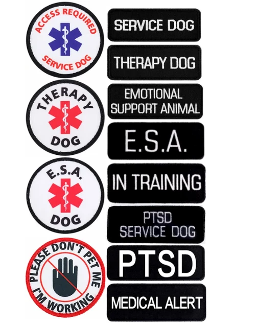 Dog Pet Patches Service Working Emotional Therapy Medical Do Not Pet For  Harness