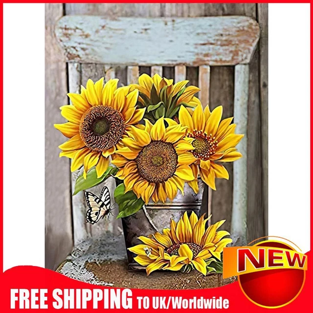 Diamond Painting Sunflower Full Round Drill Picture of Rhinestone DIY Drawing