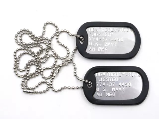  Top Gun Hangman Stainless Steel Military Dog Tag Set Cosplay  Halloween Costume Prop : Pet Supplies