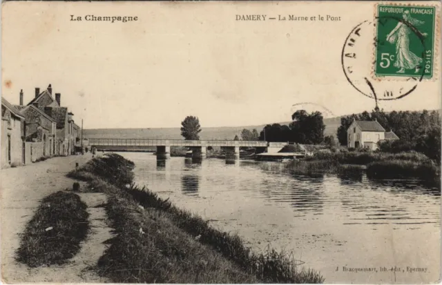 CPA DAMERY - La MARNE et le Pont (131891)