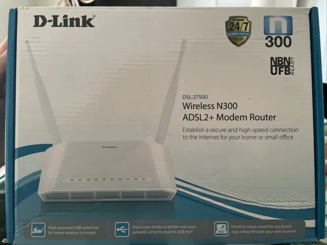 D-Link DSL -2750U Wireless N300 ADSL2+ modem router