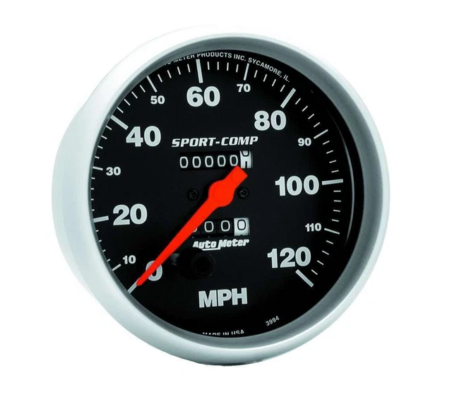 Autometer 3994 Sport-Comp Speedometer, 5", 120 MPH , Mechanical