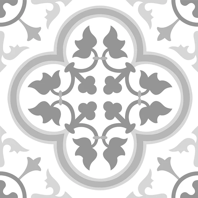 FloorPops FP2953 Confezione da 10 piastrelle per pavimenti Remy peel & stick grigio