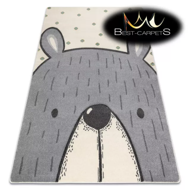 MODERN KIDS ROOM RUG Bear 'PETIT' for children CREAM cheap Best Quality