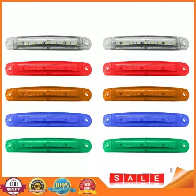 2pcs 12-24V 9 LED Truck Trailer Bus Side Marker Light Indicator Turn Signal Lamp