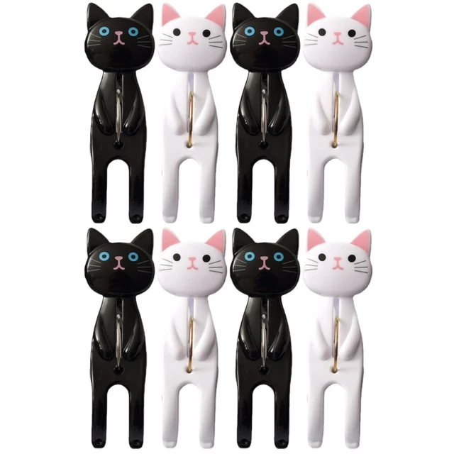 8 pz clip per sedia asciugamano a forma di gatto