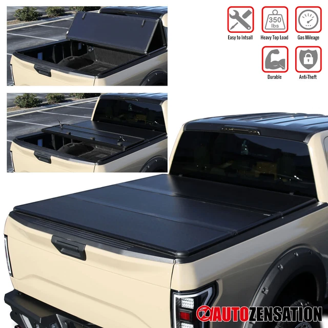 Fits 2014-2019 Toyota Tundra Pickup 6.5FT Bed Hard Tri Fold Tonneau Cover