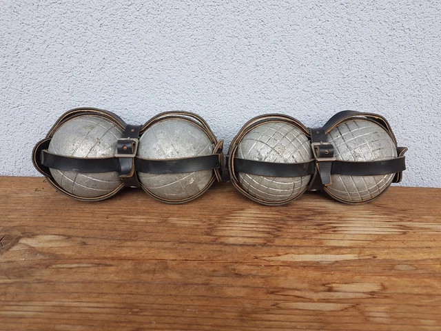 Ancienne boule de pétanque doublette avec sacoche vintage ancien no obut jb