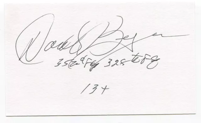 Donald Bryan Signed 3x5 Index Card Autographed WWII Fighter Pilot Flying Ace